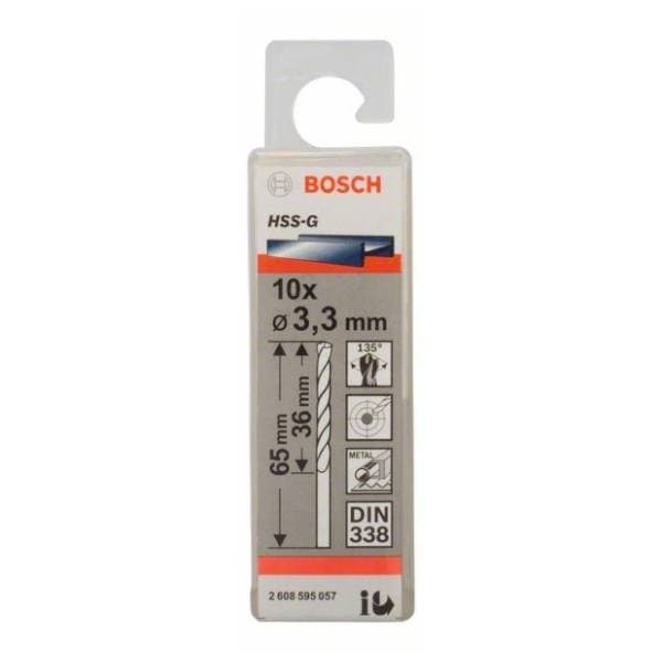 BOSCH HSS-G burgija za metal 3,3x36x65 mm 10/1 (2608595057) 0