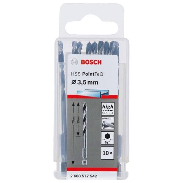 BOSCH HSS spiralna burgija PointTeQ 3,5 mm 10 komada 0