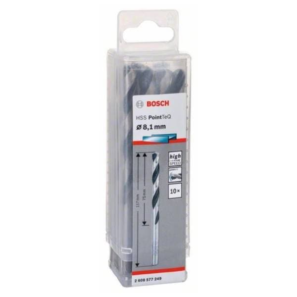 BOSCH HSS spiralna burgija PointTeQ 8,1 mm 10 komada 0