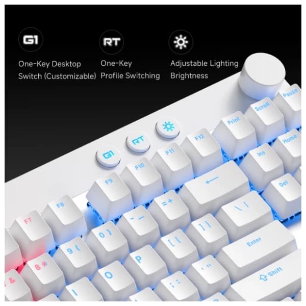 MCHOSE tastatura Mix 87 Hall Effect Magnetic Switch bela 2