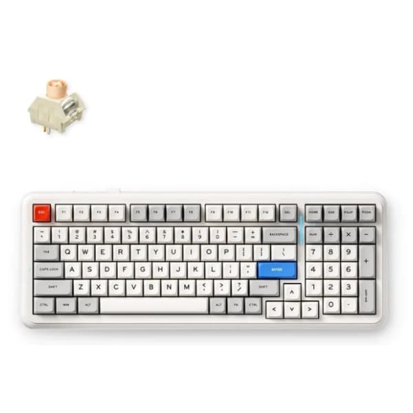 MCHOSE bežična tastatura retro K99 V2 bela 1