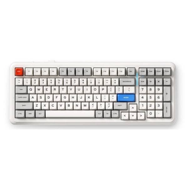 MCHOSE bežična tastatura retro K99 V2 bela 0