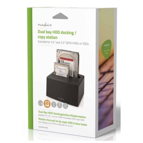 NEDIS Docking station za 2.5/3.5 SATA hard diskove HDDUDB3210BK 6