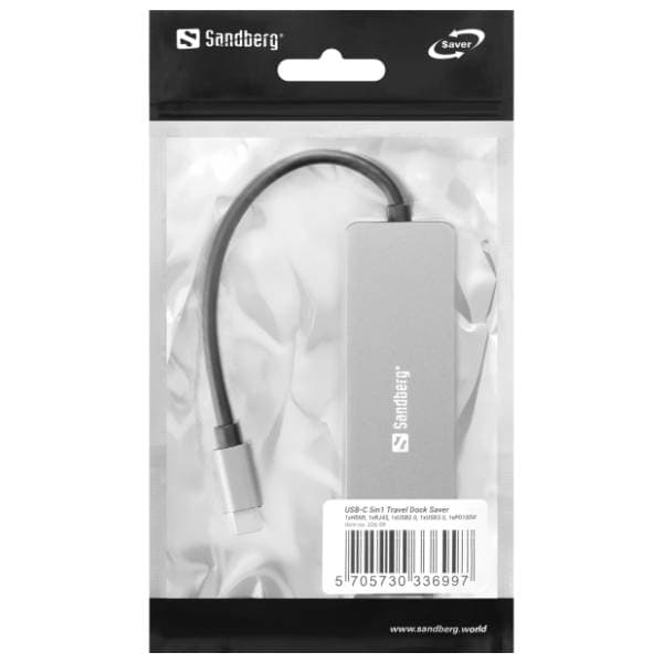 SANDBERG Docking station 5-in-1 Travel Dock (336-99) 1