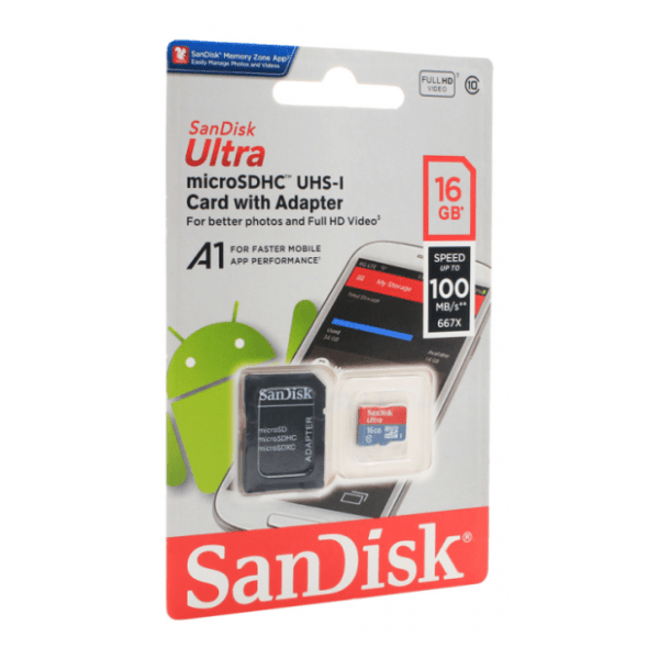 SanDisk memorijska kartica 16GB Ultra (ZJ CN) sa adapterom 2