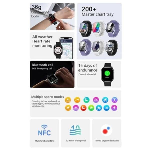 STY-V9 Pro Max White Ocean Band pametni sat 3