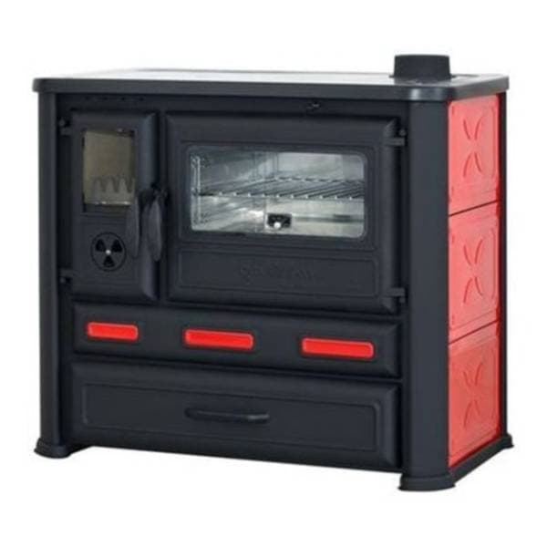 TIM SISTEM šporet na čvrsto gorivo Alma Mons crno crveni desni 0