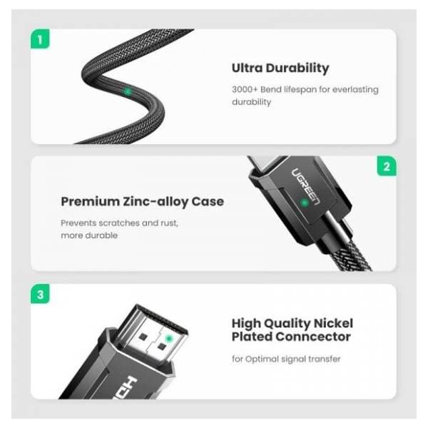 UGREEN kabl HDMI 2.1 (HD135) 8K 60Hz 3m 3