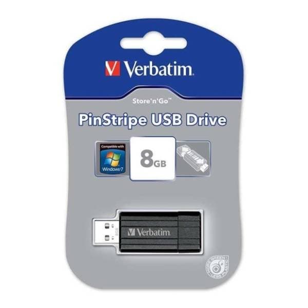 VERBATIM USB flash memorija 8GB PinStripe USB 2.0 (49062) 1