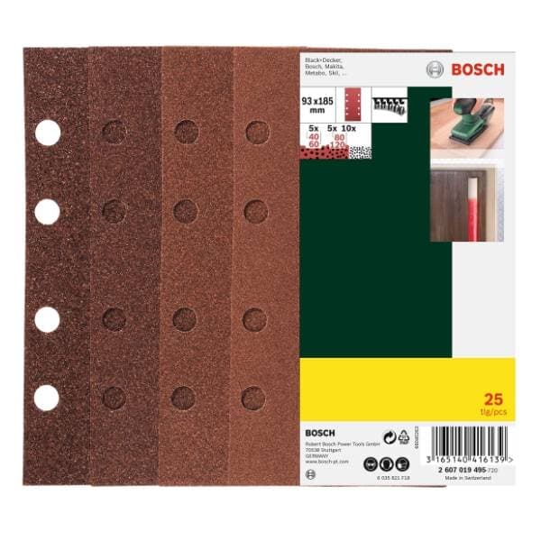 BOSCH 2607019495 set 25-delni brusnih listova za vibracionu brusilicu 0