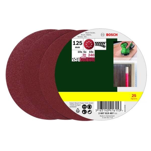 BOSCH 2607019497 set 25-delni brusnih listova za ekscentar brusilicu 0