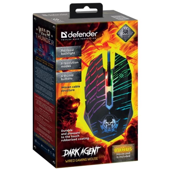 DEFENDER miš Dark Agent GM-590L 2