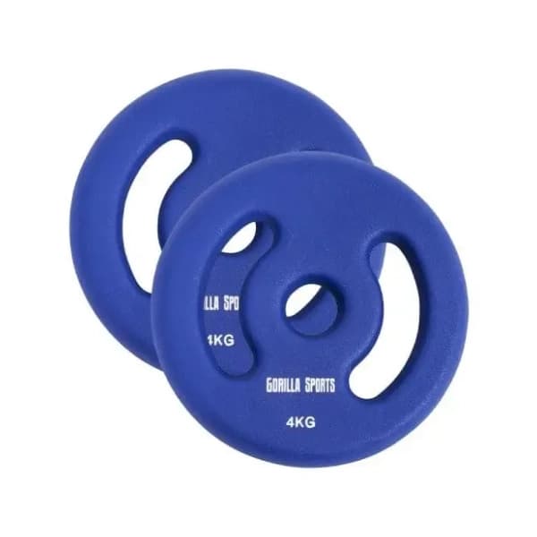 GORILLA SPORTS 2 x 4 kg set od dva gumirana tega 0