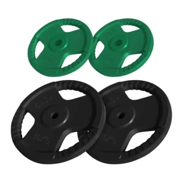 GORILLA SPORTS 2 x 5 kg i 2 x 10 kg set gumiranih tegova 0