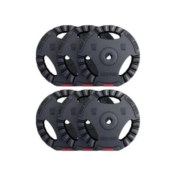 GORILLA SPORTS 6 x 5 kg set plastičnih tegova sa rukohvatima 0