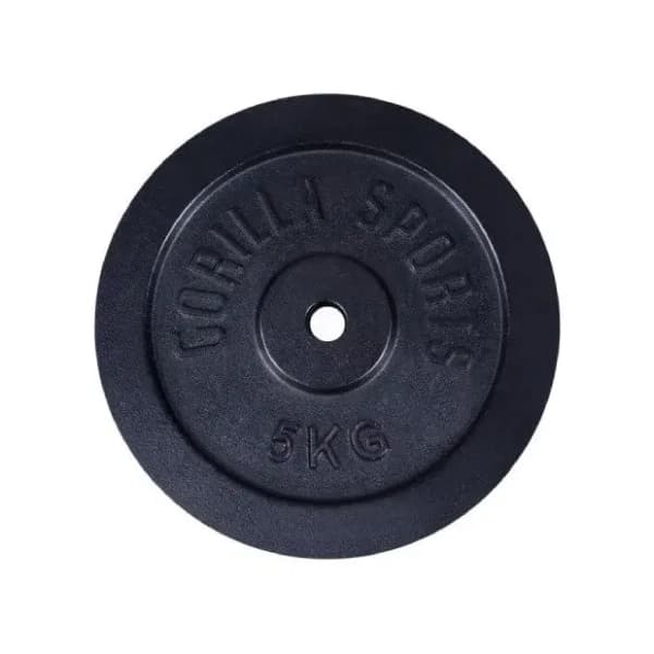 GORILLA SPORTS crni teg od livenog gvožđa 5 kg 0