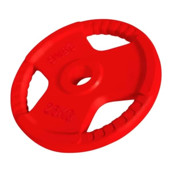 GORILLA SPORTS crveni gumirani olimpijski teg 25 kg 0