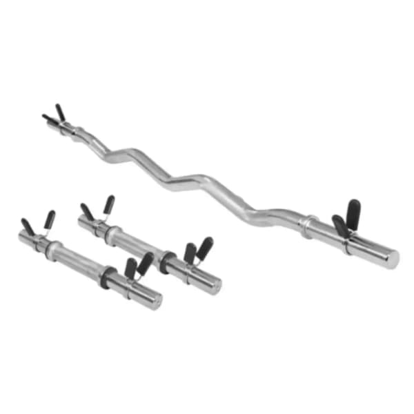 GORILLA SPORTS kriva EZ šipka + 2 kratke šipke sa sigurnosnim oprugama 0