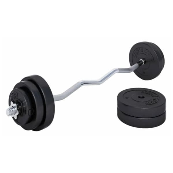 GORILLA SPORTS kriva EZ šipka sa plastičnim tegovima 35 kg 0