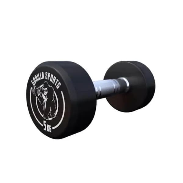 GORILLA SPORTS okrugla gumirana bučica 5 kg 0