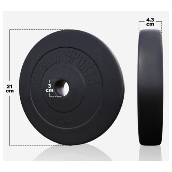 GORILLA SPORTS set duga šipka, EZ šipka, plastični diskovi, 2 Bučice 1