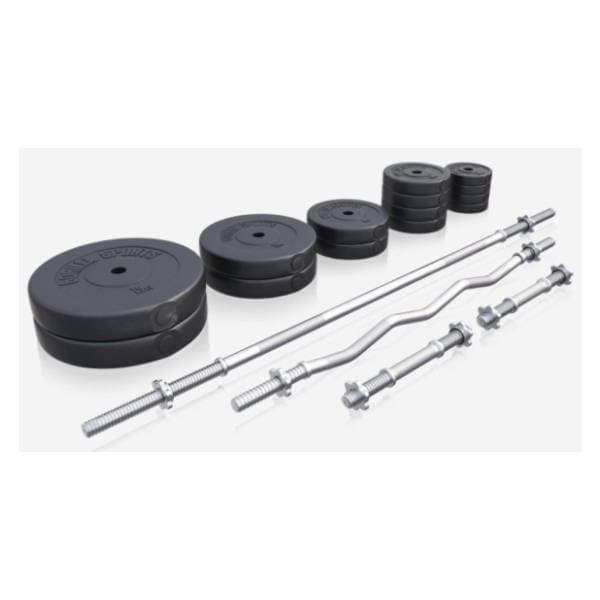 GORILLA SPORTS set duga šipka, EZ šipka, plastični diskovi, 2 Bučice 2