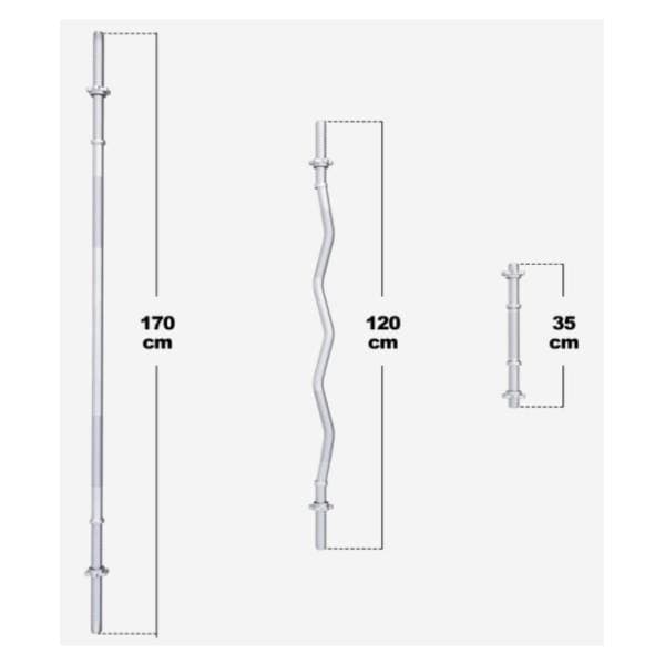 GORILLA SPORTS set duga šipka, EZ šipka, plastični diskovi, 2 Bučice 3