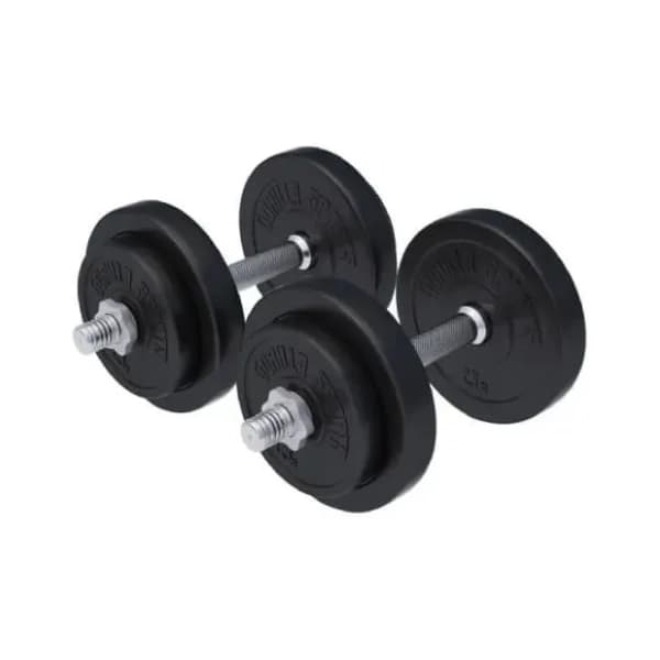 GORILLA SPORTS set od dve podesive bučice 20 kg 0