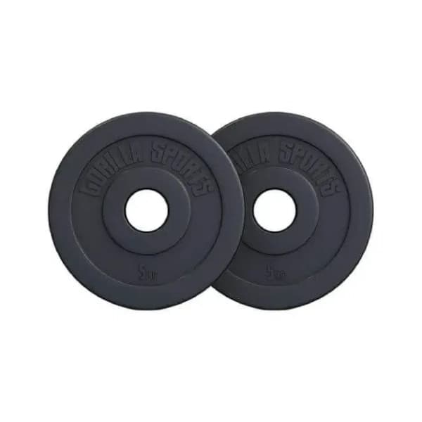 GORILLA SPORTS set plastičnih olimpijskih tegova 2 x 5 kg 0