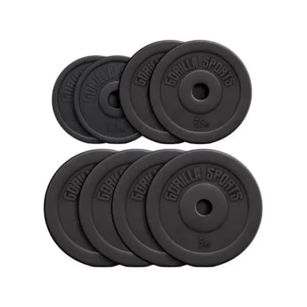 GORILLA SPORTS set tegova obloženih plastikom 27,5 kg 0