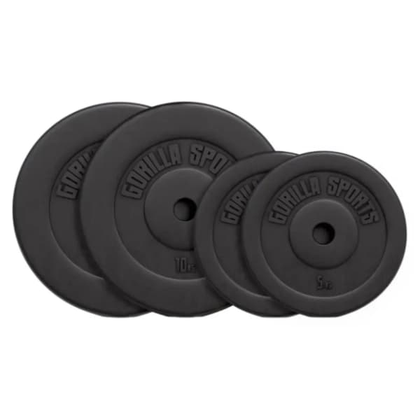 GORILLA SPORTS set tegova obloženih plastikom 30 kg (2x5 + 2x10kg) 0