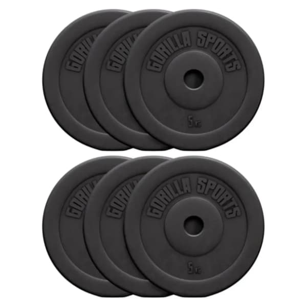 GORILLA SPORTS set tegova obloženih plastikom 30 kg 0