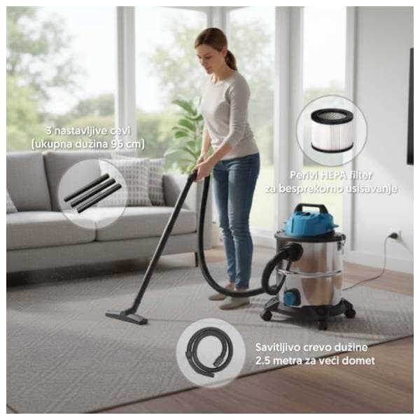 PROSTO USM3214-20 usisivač za suvo i mokro usisavanje 1