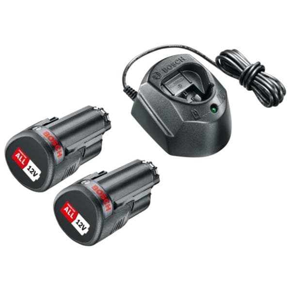 BOSCH starter set 2 x akumulator PBA 12V 1,5 Ah + punjač 1600A01L3E 0