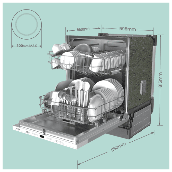 COMFEE ugradna mašina za pranje sudova CDWPB1215P-W 2
