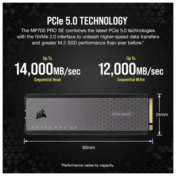 CORSAIR SSD 2TB MP700 PRO SE (CSSD-F2000GBMP700PROS) 8
