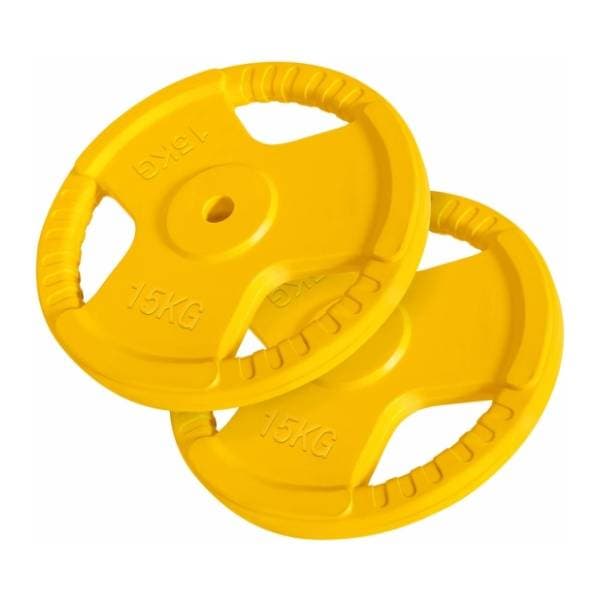 GORILLA SPORTS 2 x 15 kg set gumiranih tegova žuti 0