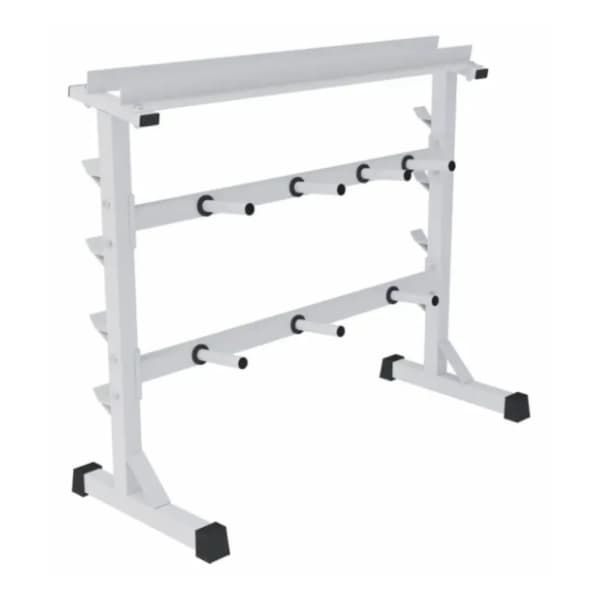 GORILLA SPORTS beli stalak za tegove, diskove, šipke i bučice 0