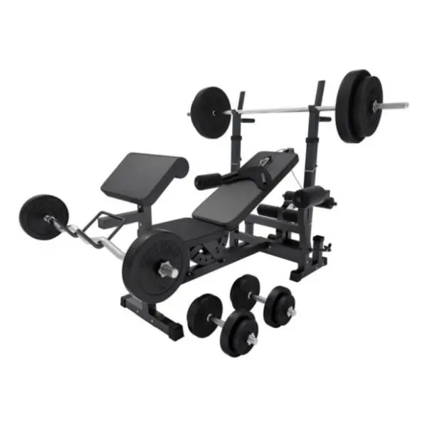 GORILLA SPORTS multifunkcionalna benč klupa 100kg crna 0