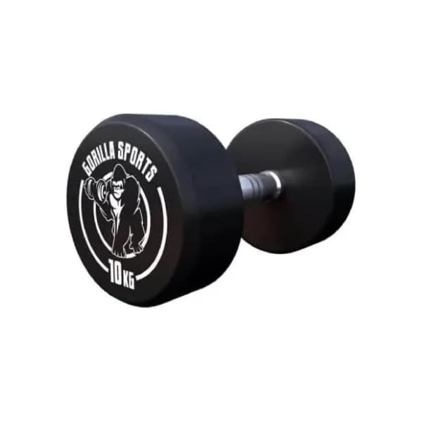 GORILLA SPORTS okrugla gumirana bučica 10 kg 0
