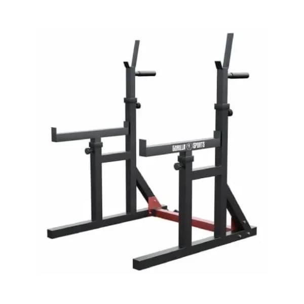 GORILLA SPORTS crni podesivi stalak za čučnjeve i šipku 0