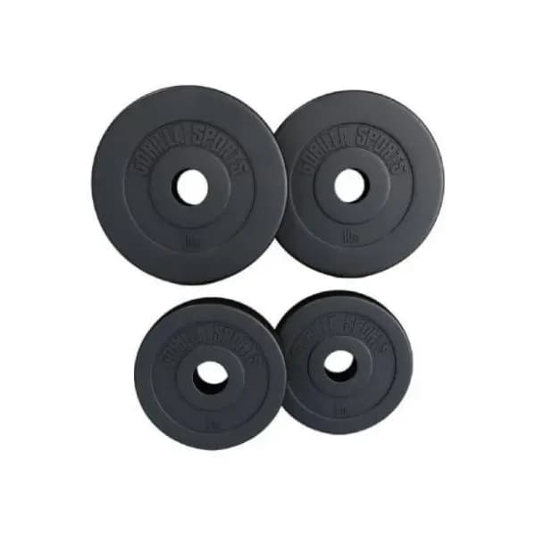 GORILLA SPORTS set plastičnih olimpijskih tegova 30 kg 2x5 + 2x10 kg 0