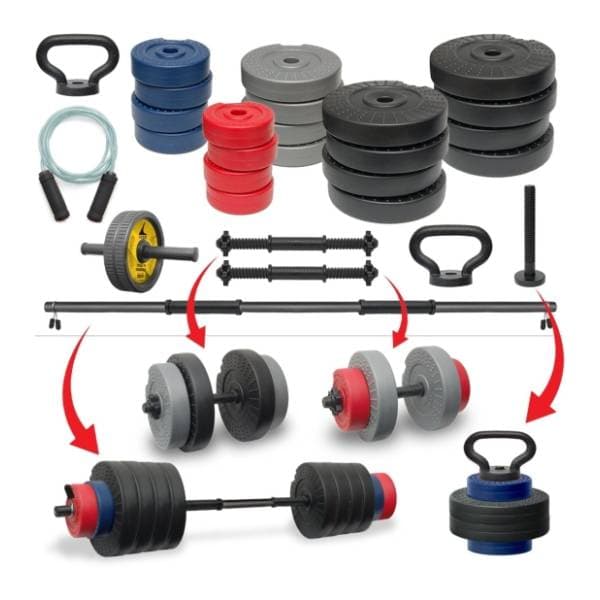 IRON SPORT 68kg 2+1 šipka (6u1) set tegova 0