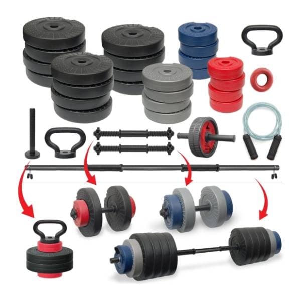 IRON SPORT 88kg 2+1 šipka (7u1) set tegova 0