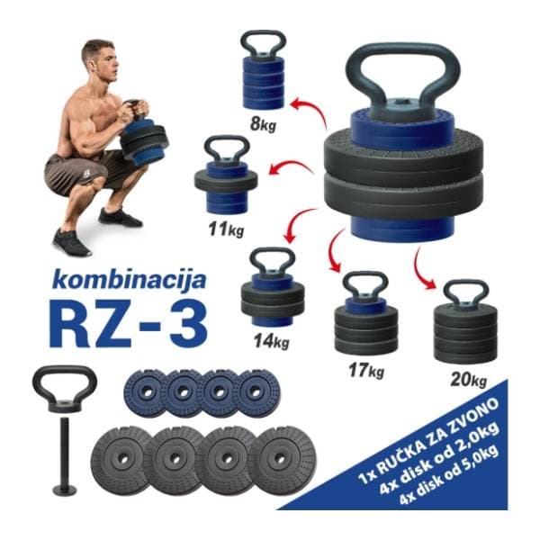 IRON SPORT podesivo rusko zvono kombinacija RZ-3 1