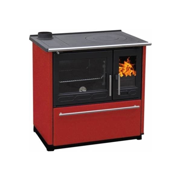 PLAMEN šporet na čvrsto gorivo 850GLAS crveni levi 0