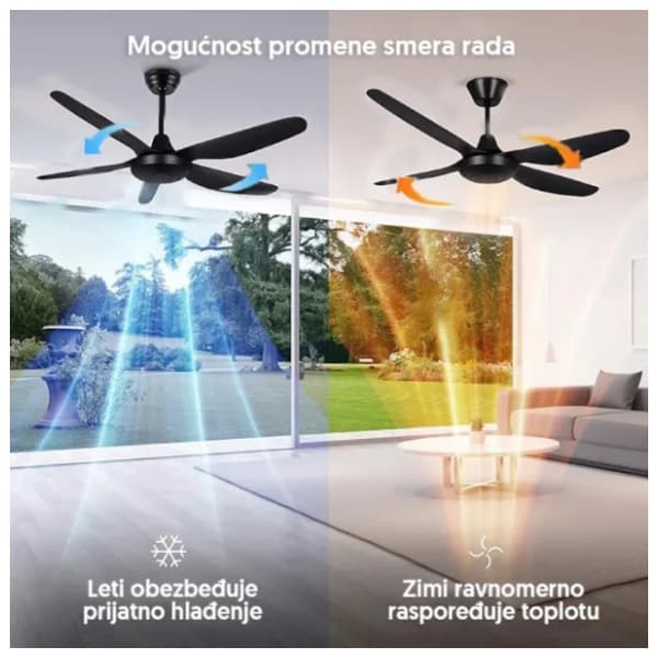 PROSTO plafonski ventilator CFB5404-540 sa LED svetlom 137cm 3