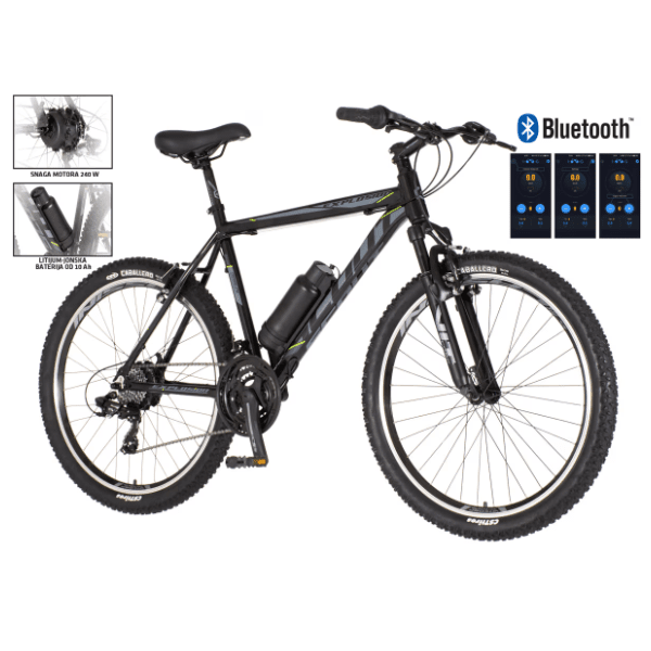 VISITOR Scout Explosion crni električni bicikl 2