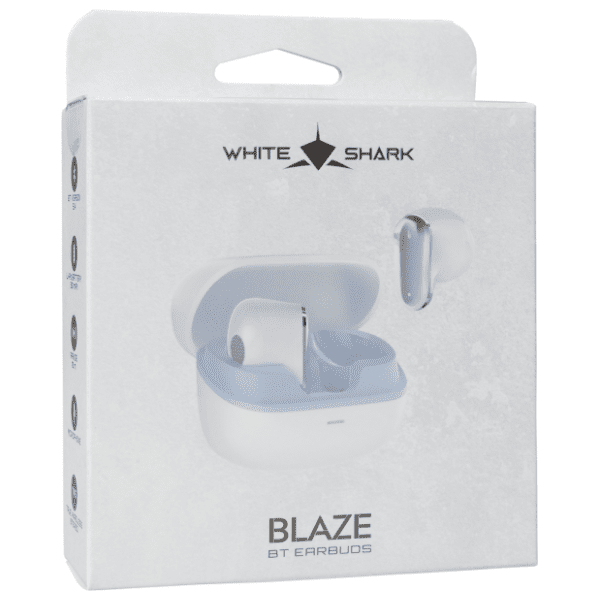 WHITE SHARK slušalice TWS-201 Blaze White 6