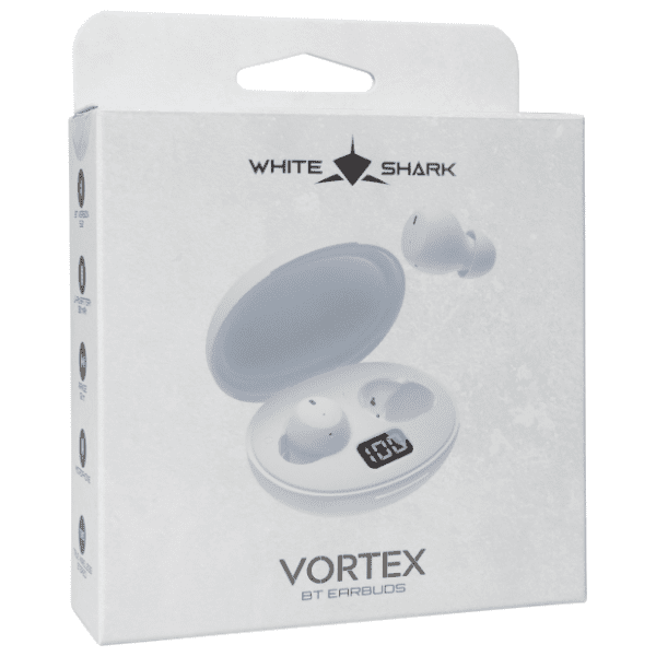 WHITE SHARK slušalice TWS-02 Vortex White 7